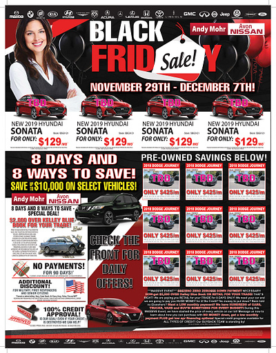 PrintAd - Auto - Black Friday auto dealer graphic design marketing design print ad