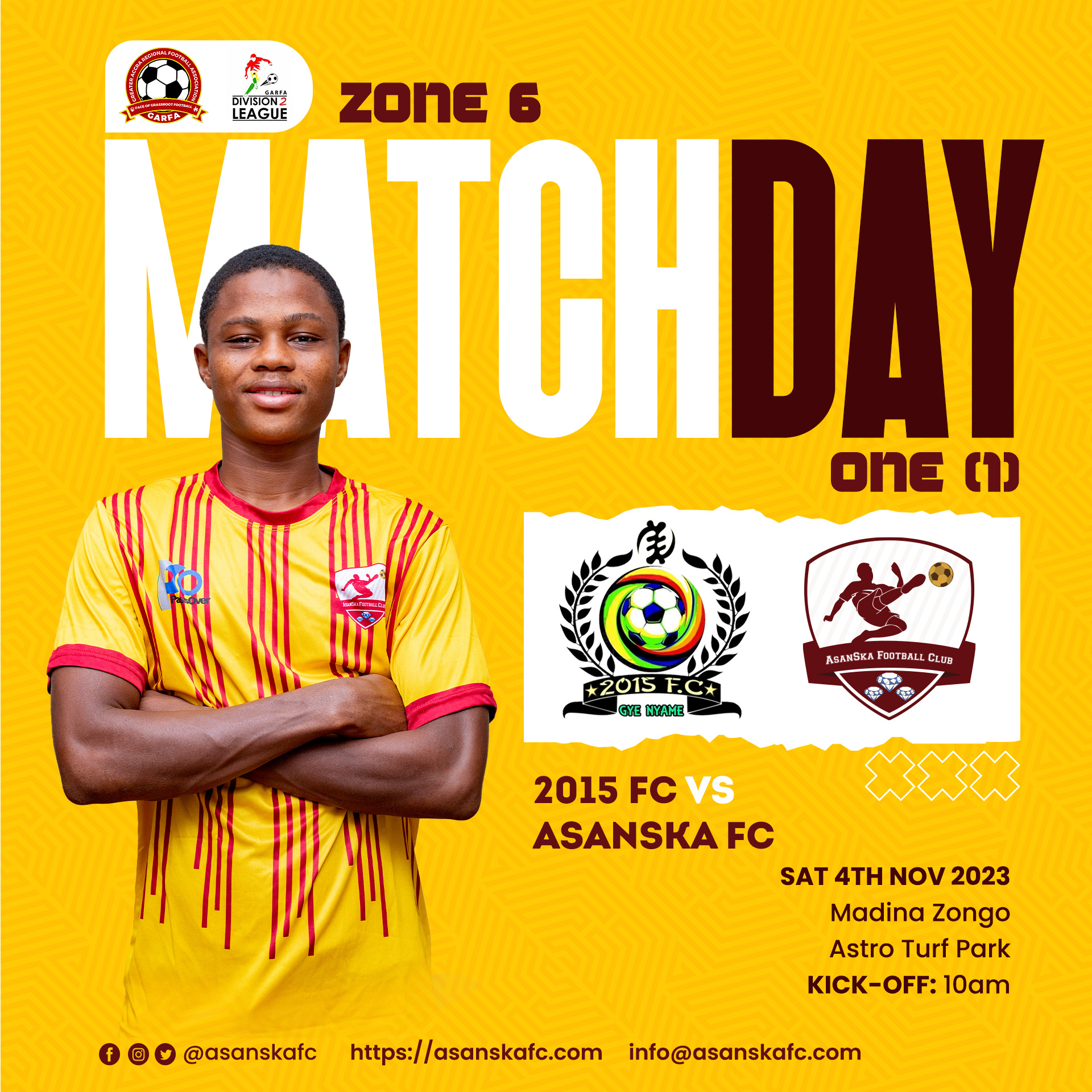 Example of Social Media Flyer for a football club in Ghana