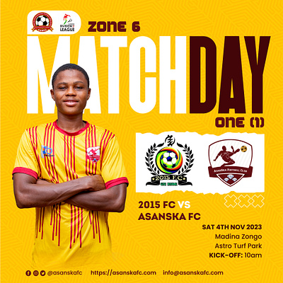 Social Media Flyer for a football club in Ghana flyer football club graphic design social media