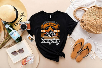 Adventure Outdoor Camping Typography T-Shirt Design adventure t shirt design camping t shirt design hiking t shirt design outdoor t shirt design t shirt t shirt design typography t shirt design vintage t shirt design