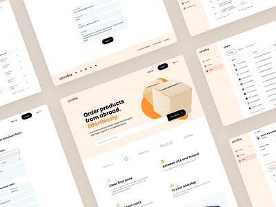 No fuss shipment from abroad – Carrofina e-commerce platform administrator panel app application customer panel design e commerce mobile rwd shipping service ui ux website