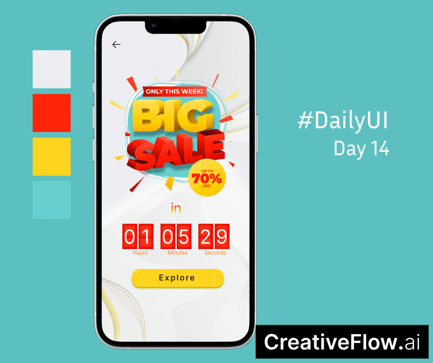 #DailyUI Day 14| Countdown Timer animation app countdown day 14 graphic design motion graphics timer ui uidesign