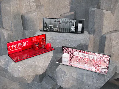 GIVENCHY POSM 3d design branding posm design