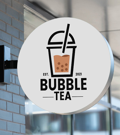 Bubble tea shop logo branding design graphic design illustration logo typography vector