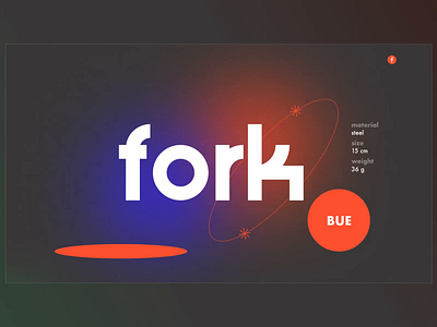 Fork Landing animation graphic design landing motion graphics ui