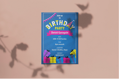 Birthday Invitation Flyer art birthday design flyer flyer design graphic design illustration invitation vector