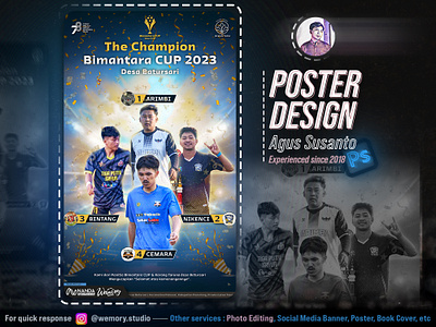 Poster - The Champion BC 2023 design graphic design manipulation photo editing photoshop