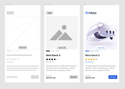 Meta Quest 3 Ui Design Mobile App animation mobile app motion graphics ui ui design