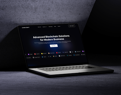 CHAIN.CRAFT | Website for a crypto company blockchain corporate site crypto ui user experience user interface ux uxui
