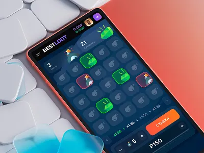 Casino App: Mines Game bet betting betting design casino casino app casino design casino illustrations casino interface casino slots casino ui gambling gambling design live casino lootrun mines casino mines game mobile casino online casino slots sport betting