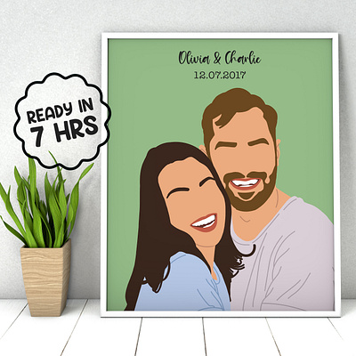 Custom Faceless Portrait art custom faceless portrait custom portrait family gift illustration