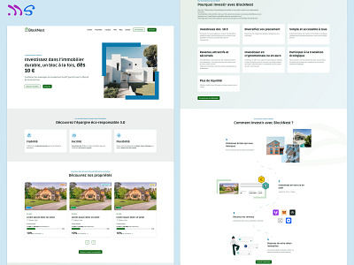 Design of a real estate investment site blockchain design homepage real estate ui ui design ux ux design webdesign