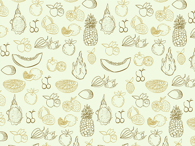 Fruits pattern 2d adobe illustrator design fruits pattern vector