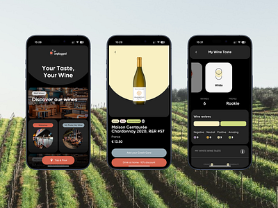 Wine Testing Mobile Application 2d app mobile ui ux