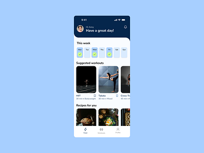 Fitness App Concept app daily ui fitness mobile ui