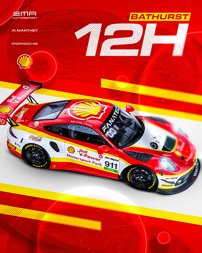 EMA Motorsport / Manthey Racing - Bathurst 12H Poster car cars graphic design motorsport poster racing visual