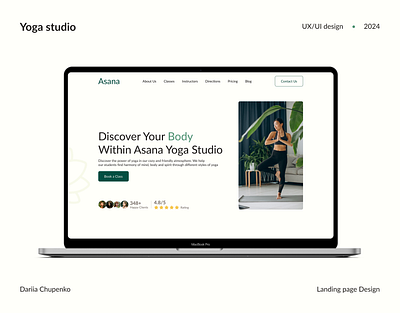 Asana - Yoga Studio figma landing page ui uxui web design yoga studio yoga website