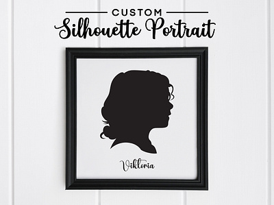 Custom silhouette wall art created from photos art cameo custom custom portrait illustration silhouette vector