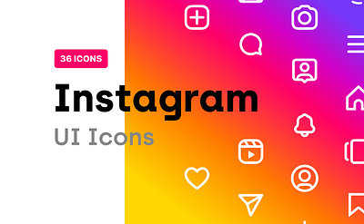 Instagram - UI Icons 24px download figma filled icons free icon pack icon set icons instagram kit like line icons post share social media ui ux