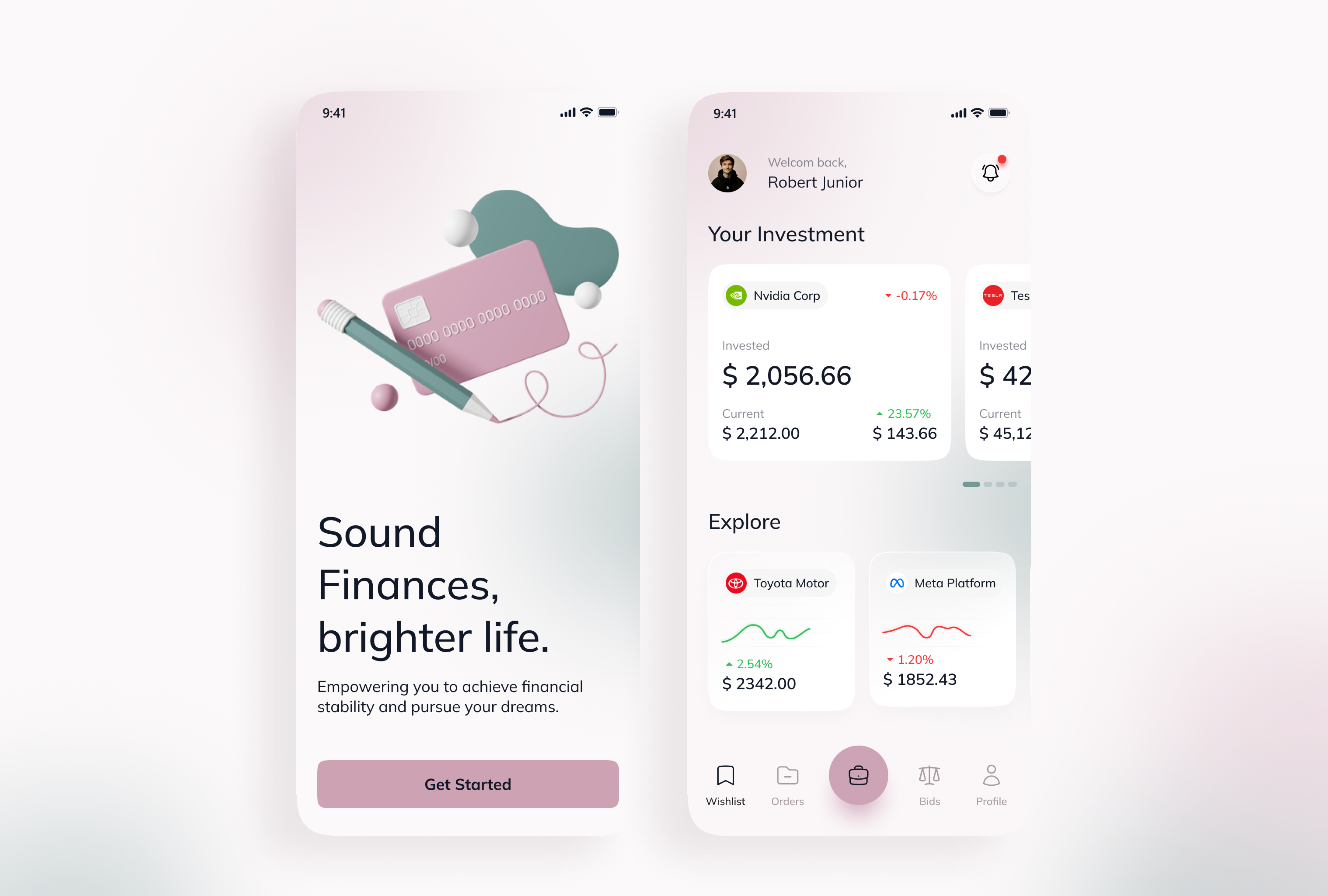 FinTech iOS application