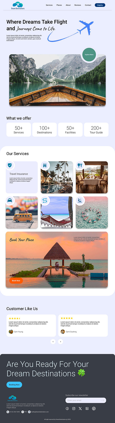 Travel Website Design animation graphic design ui