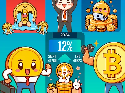 Bitcoin Halving Infographic design 2010 - 2024 信息图表设计