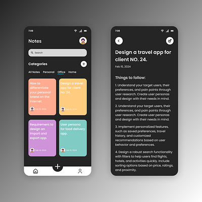 Note Taking App dailyui figma mobileapp notetaking ui uidesign uiux uiuxdesign ux uxdesign