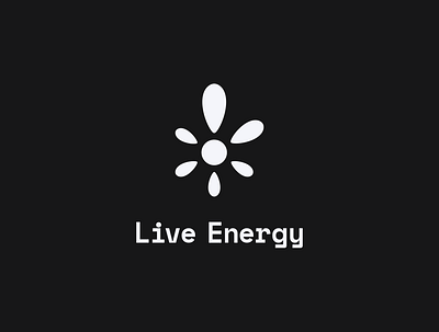 "Live Energy" logo animation animation branding design flower graphic design logo motion graphics sun
