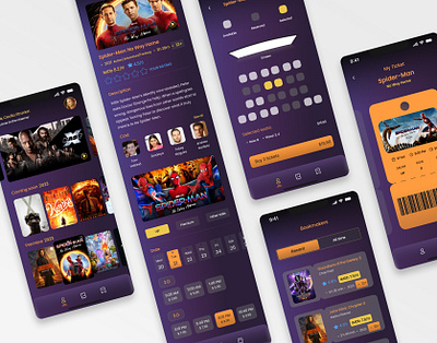 Cinema Booking App booking booking app ios app cinema cinema app design ios ios app mobile mobile app movie sketch tickets ui ux