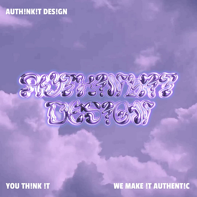 3D Typography Authinkit Design adobeaftereffect adobeillustrator adobephotoshop animation branding logo motion graphics typography ui