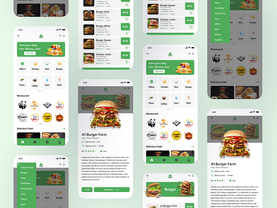 e-commerce Food Order Mobile App Screen. design e commerce e landingpage figma figmafoodorderlandingpage figmaui food foodorder landingpage ui ui design ux