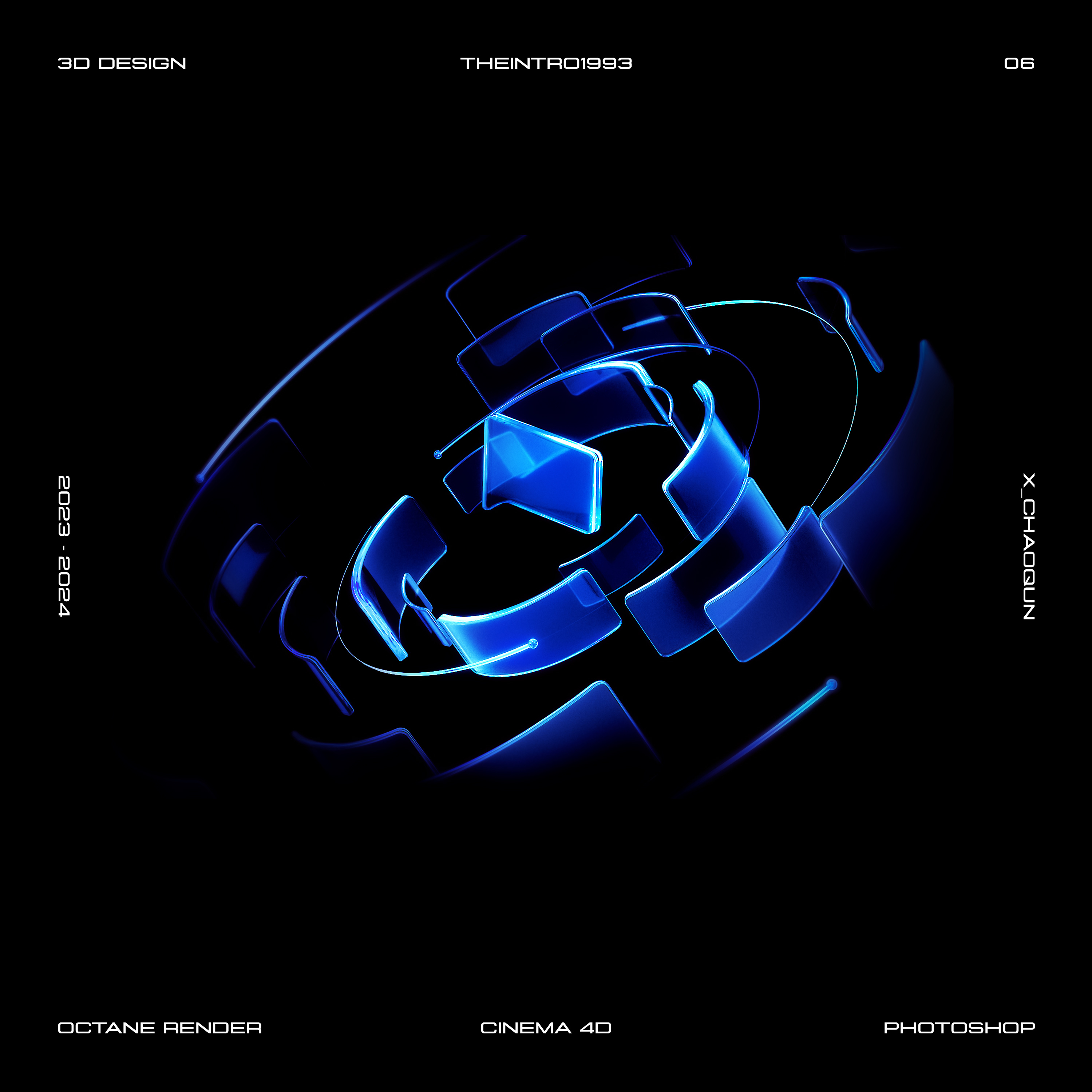 Tech-inspired 3D renderings vol.6 3d branding c4d design graphic design icon octane render technology ui