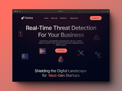 Grisha Cybersecurity Website Design branding ui webdesign