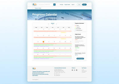 Calendar page calendar calendar page design digital course landing page ui design uiux design web design