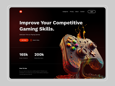 Game Website Header UI/UX Design branding colorful design dribbble game ui graphic graphic design header landingpage trendy ui ui design ui ux web web design web ui web ui ux website website ui website ui ux