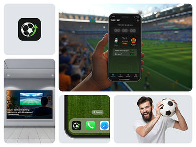 Bet Tips - Sports analytics app based on AI app design branding design graphic design ios app ios design ui ux