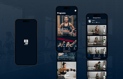 OOMPH - Home and Gym workout app branding graphic design logo ui