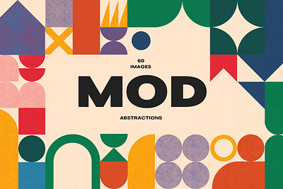 MOD Abstract Poster abstract abstract shapes background circle craft design geometric geometric shape graphic mod abstract poster modern noise pop poster shape square vintage