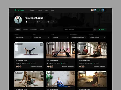 IQVerse's landing page courses creative design figma lms product design saas teaching training ui ui design ux videos web app web design website