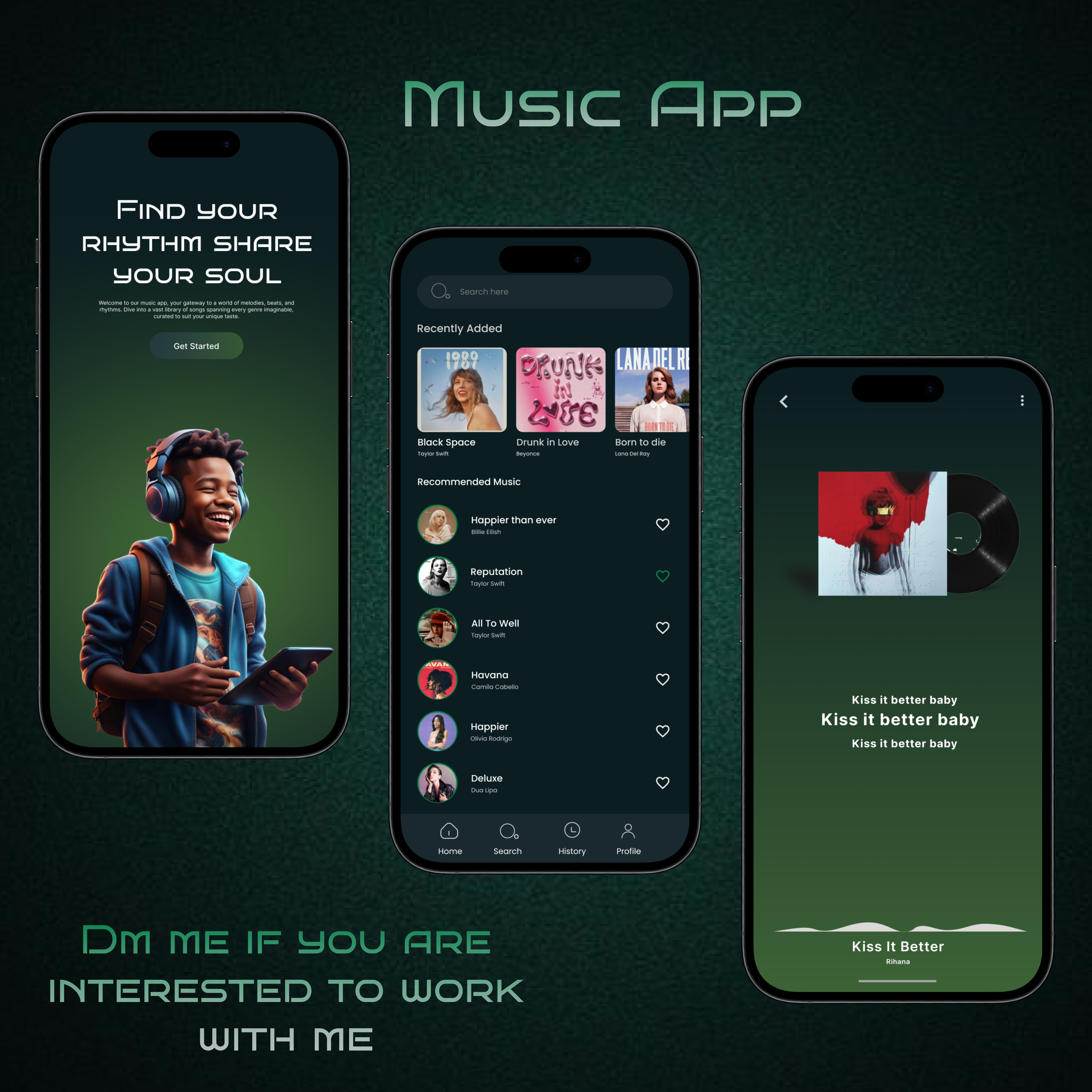 Music App app design application figma figma design ios mockup music app ui user interface