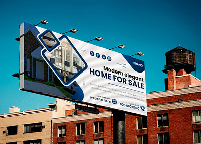 Modern real estate billboard design property