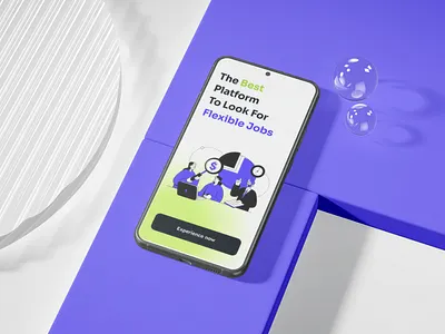 Job Seeking App for Part-timers branding freelance job seeking mobile app product design