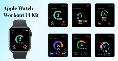 Apple Watch Workout UI Kit app branding design ui ux