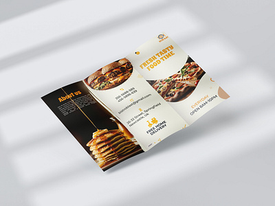 Tri-fold Brochure Design for Restaurant advertisement branding brochure design design graphic design illustration