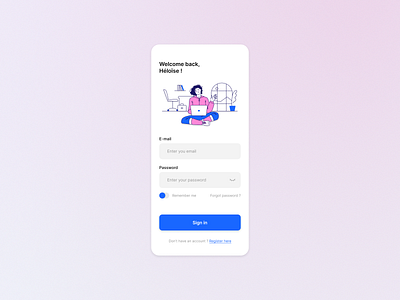 Daily UI Challenge #3 app design graphic design mobile app sign in ui