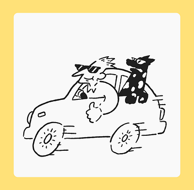 Adventure car care character designer dog flat illustration graphic health illustration insurance procreate
