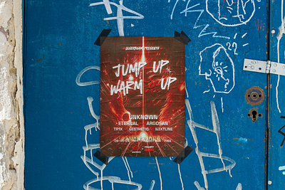 LASERBEAM PROJECT – JUMP-UP WARM-UP FLYER branding design graphic design illustration logo poster