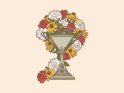 A Crown Most Splendid design flowers horse racing illustration kentucky kentucky derby roses triple crown trophy