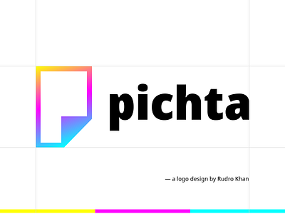 pichta - local printing website logo by Rudro Khan design gradient logo