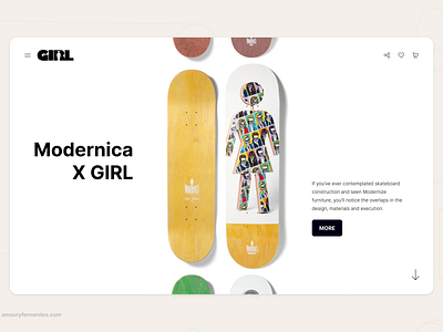 Girl Skateboard Landing Page design ui desktop girl landing page skate skateboard ui